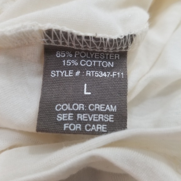 Fancy Frilly Velvety Lacy Satiny Ivory Tank Sz. L - Picture 3 of 8